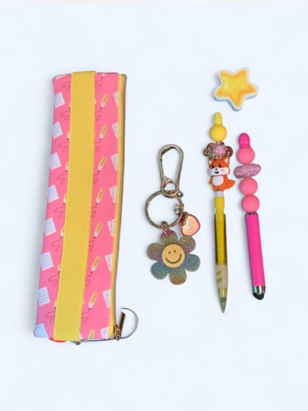 NEW📚Handcrafted Beaded Stylus Pen & Pencil Stationery Set OS